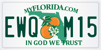 FL license plate EWQM15