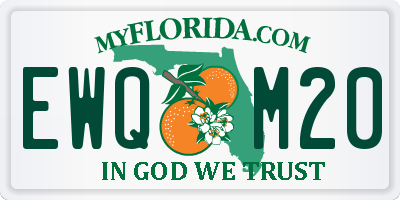 FL license plate EWQM20