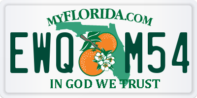 FL license plate EWQM54