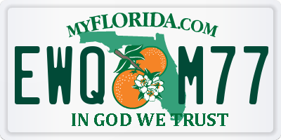 FL license plate EWQM77