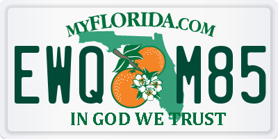 FL license plate EWQM85