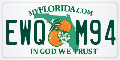 FL license plate EWQM94