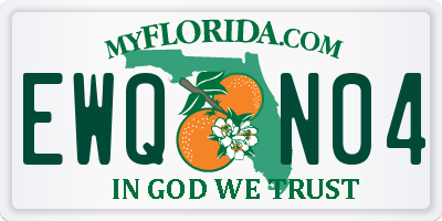FL license plate EWQN04