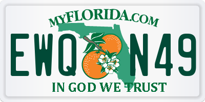 FL license plate EWQN49