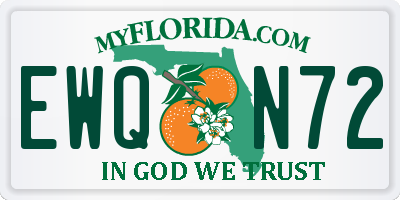 FL license plate EWQN72