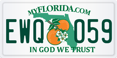 FL license plate EWQO59