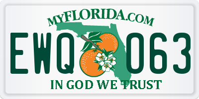 FL license plate EWQO63