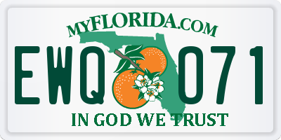 FL license plate EWQO71