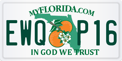FL license plate EWQP16