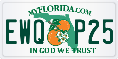FL license plate EWQP25