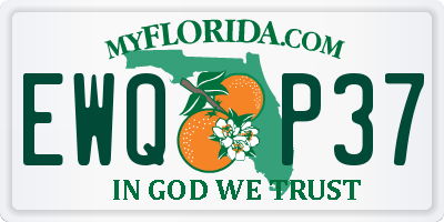 FL license plate EWQP37