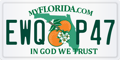 FL license plate EWQP47