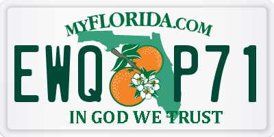 FL license plate EWQP71