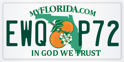 FL license plate EWQP72
