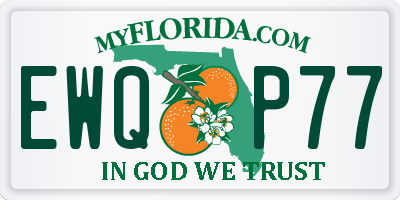 FL license plate EWQP77