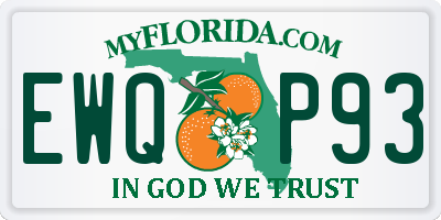 FL license plate EWQP93