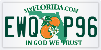 FL license plate EWQP96