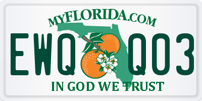 FL license plate EWQQ03