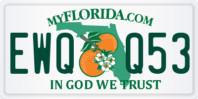 FL license plate EWQQ53