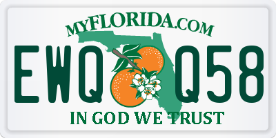 FL license plate EWQQ58