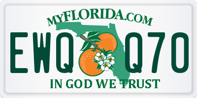 FL license plate EWQQ70