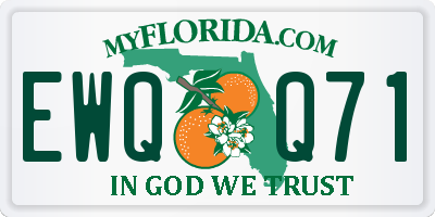 FL license plate EWQQ71