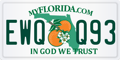 FL license plate EWQQ93