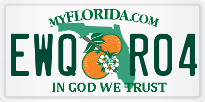 FL license plate EWQR04