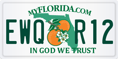 FL license plate EWQR12