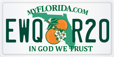 FL license plate EWQR20