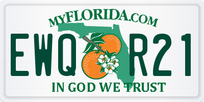 FL license plate EWQR21