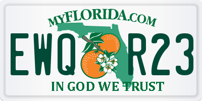 FL license plate EWQR23