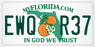 FL license plate EWQR37