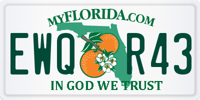 FL license plate EWQR43