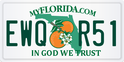 FL license plate EWQR51