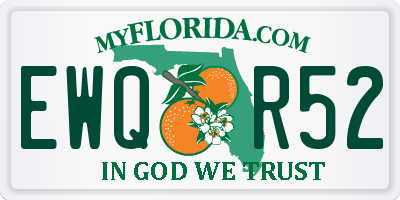 FL license plate EWQR52