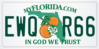 FL license plate EWQR66