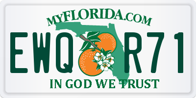 FL license plate EWQR71