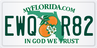 FL license plate EWQR82
