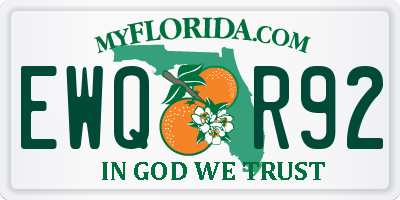 FL license plate EWQR92