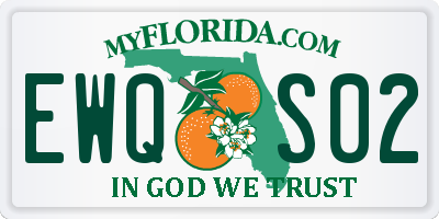 FL license plate EWQS02
