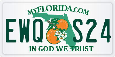 FL license plate EWQS24