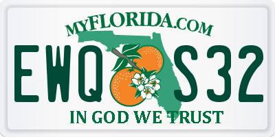 FL license plate EWQS32
