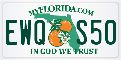 FL license plate EWQS50