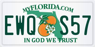 FL license plate EWQS57