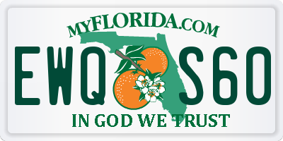 FL license plate EWQS60
