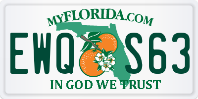 FL license plate EWQS63
