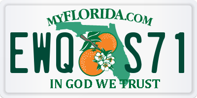 FL license plate EWQS71