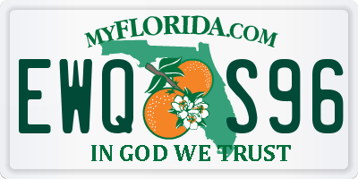 FL license plate EWQS96