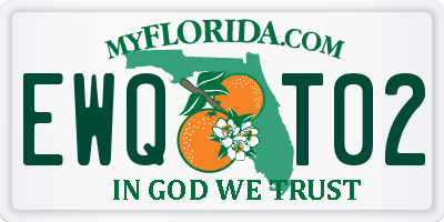 FL license plate EWQT02